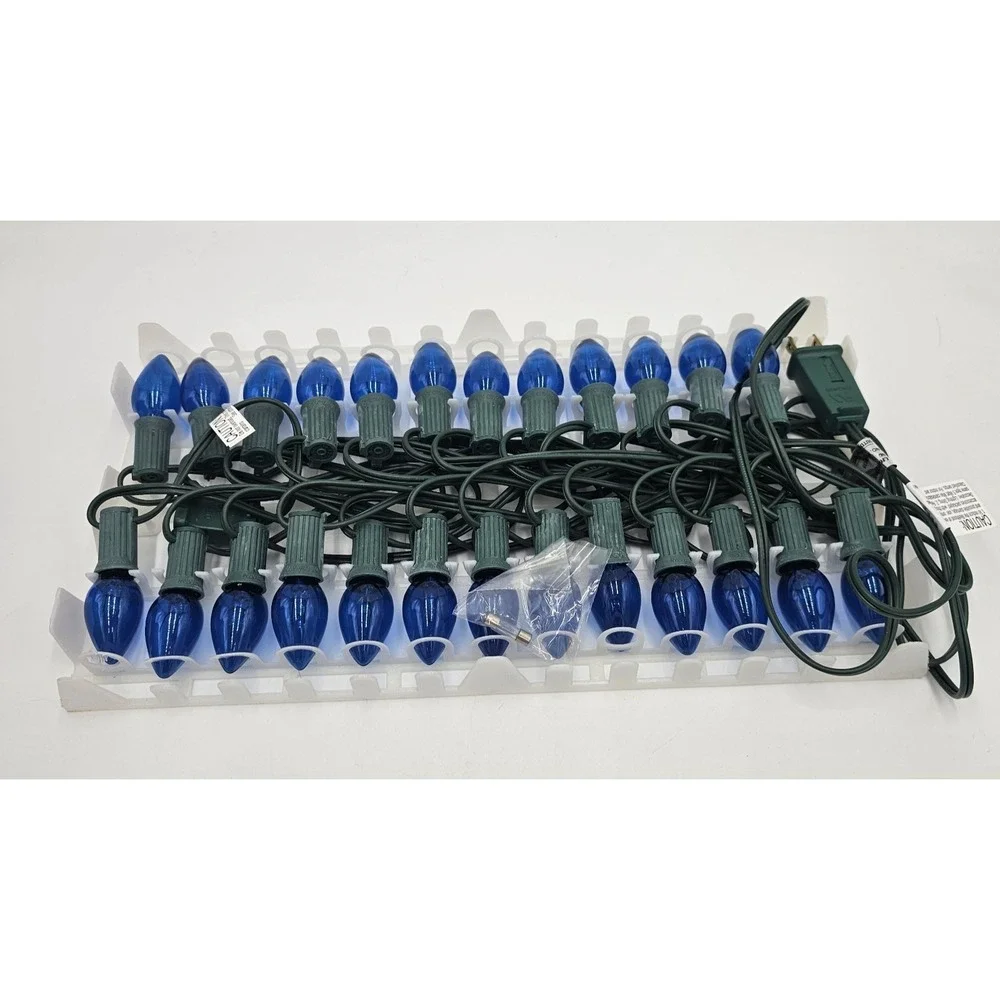 Enchanted Forest 25 C7 Teal Green Fashion String Lights 24 Ft Indoor Outdoor